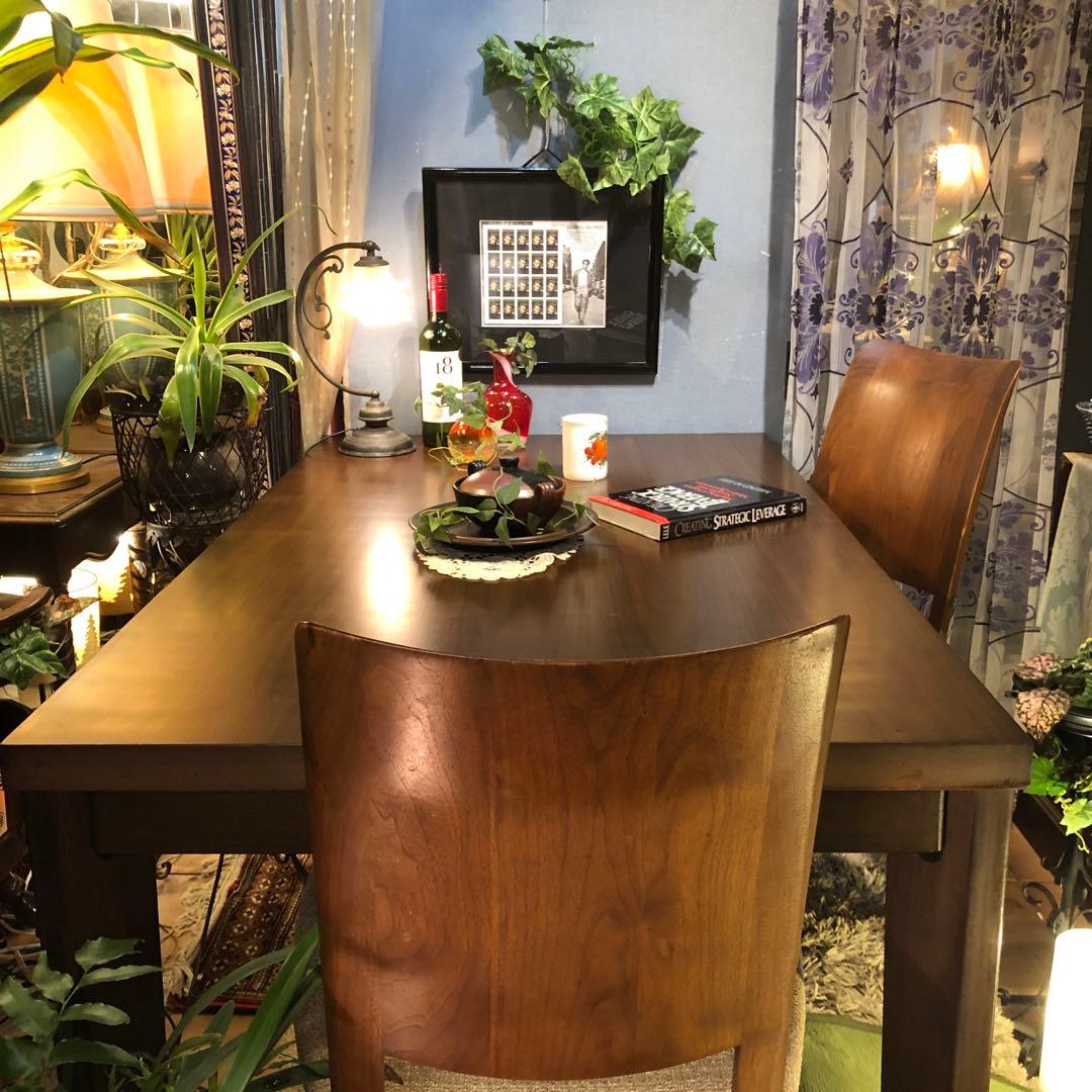 Sale ヴィンテージ ウォールナット　スクウェア　ダイニングテーブル