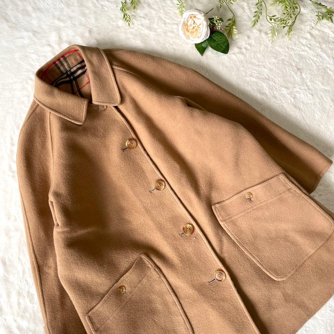 Burberrys バーバリー リバーシブル ロングコート ノバチェック ウール