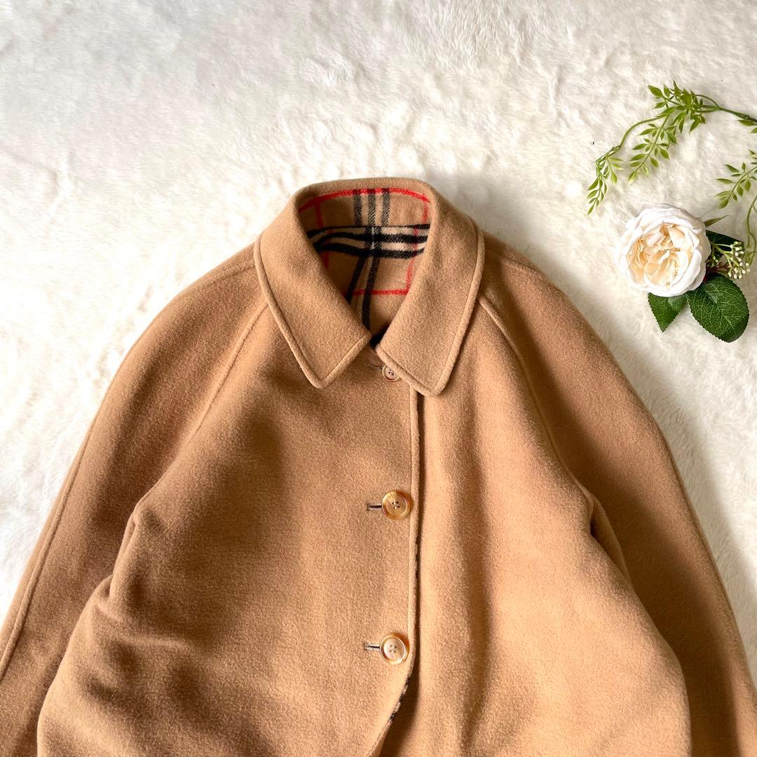 Burberrys バーバリー リバーシブル ロングコート ノバチェック ウール