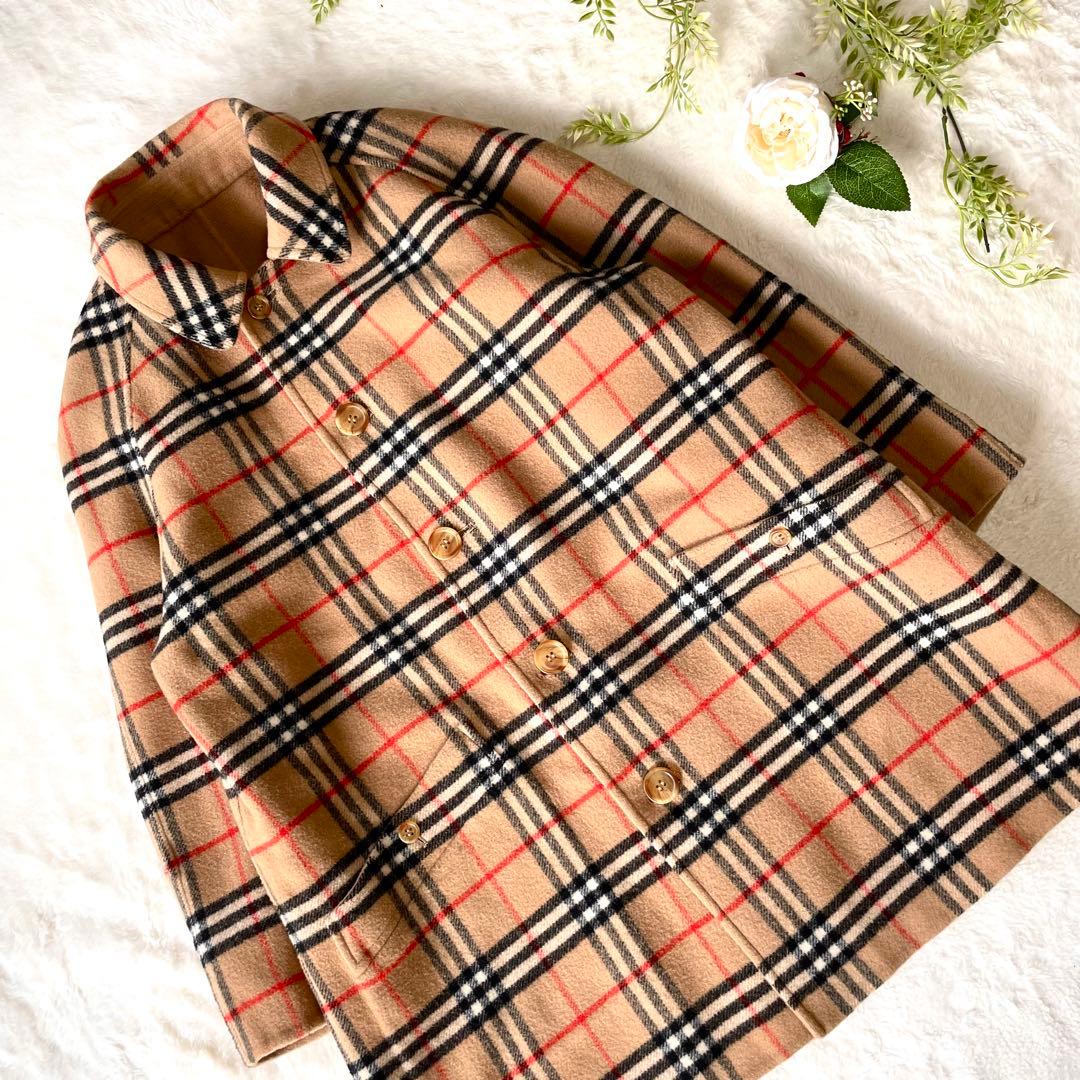 Burberrys バーバリー リバーシブル ロングコート ノバチェック ウール