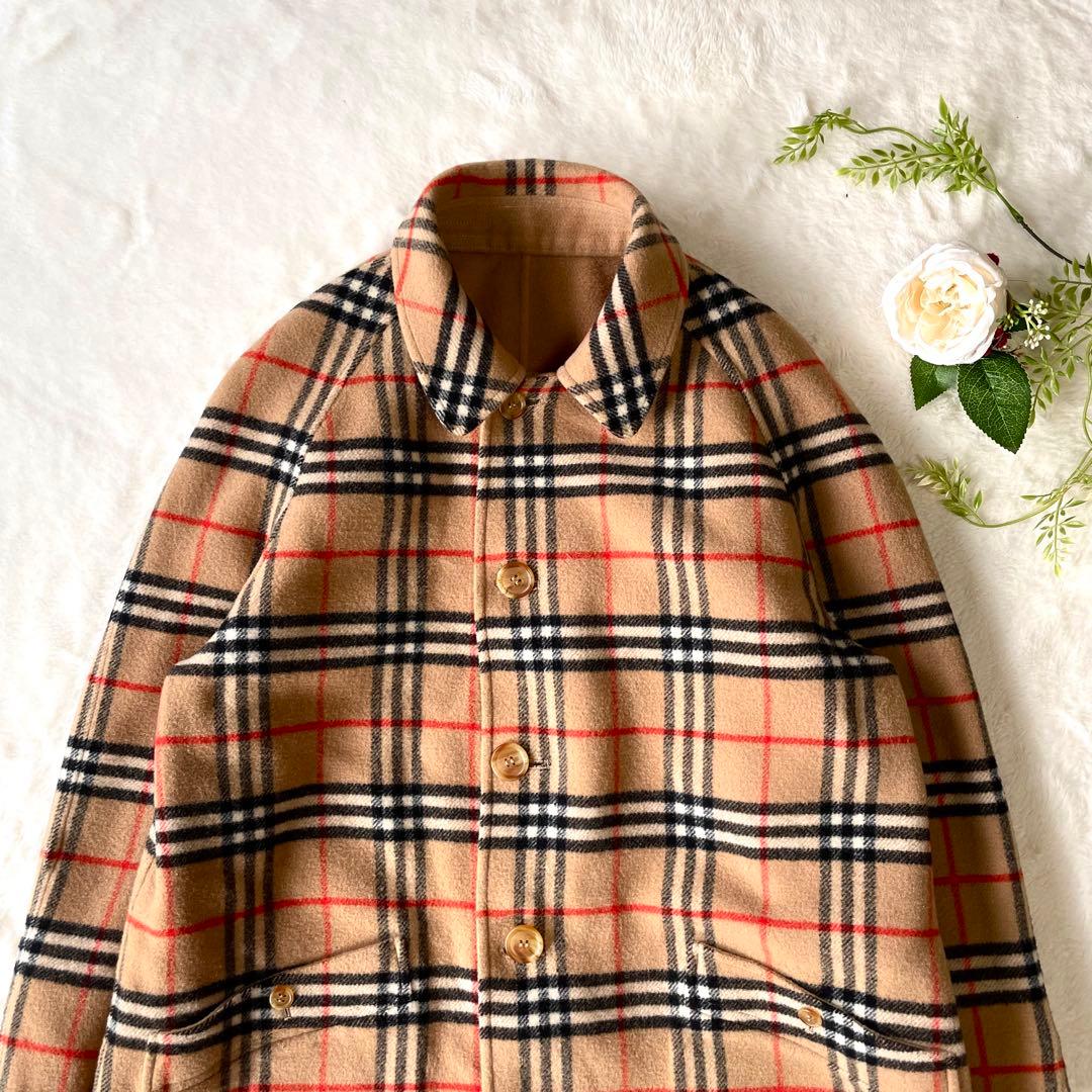 Burberrys バーバリー リバーシブル ロングコート ノバチェック ウール