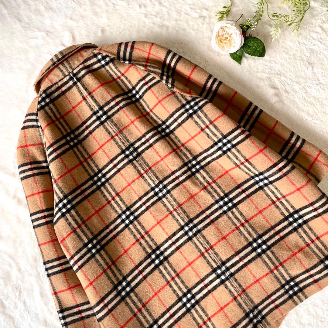 Burberrys バーバリー リバーシブル ロングコート ノバチェック ウール