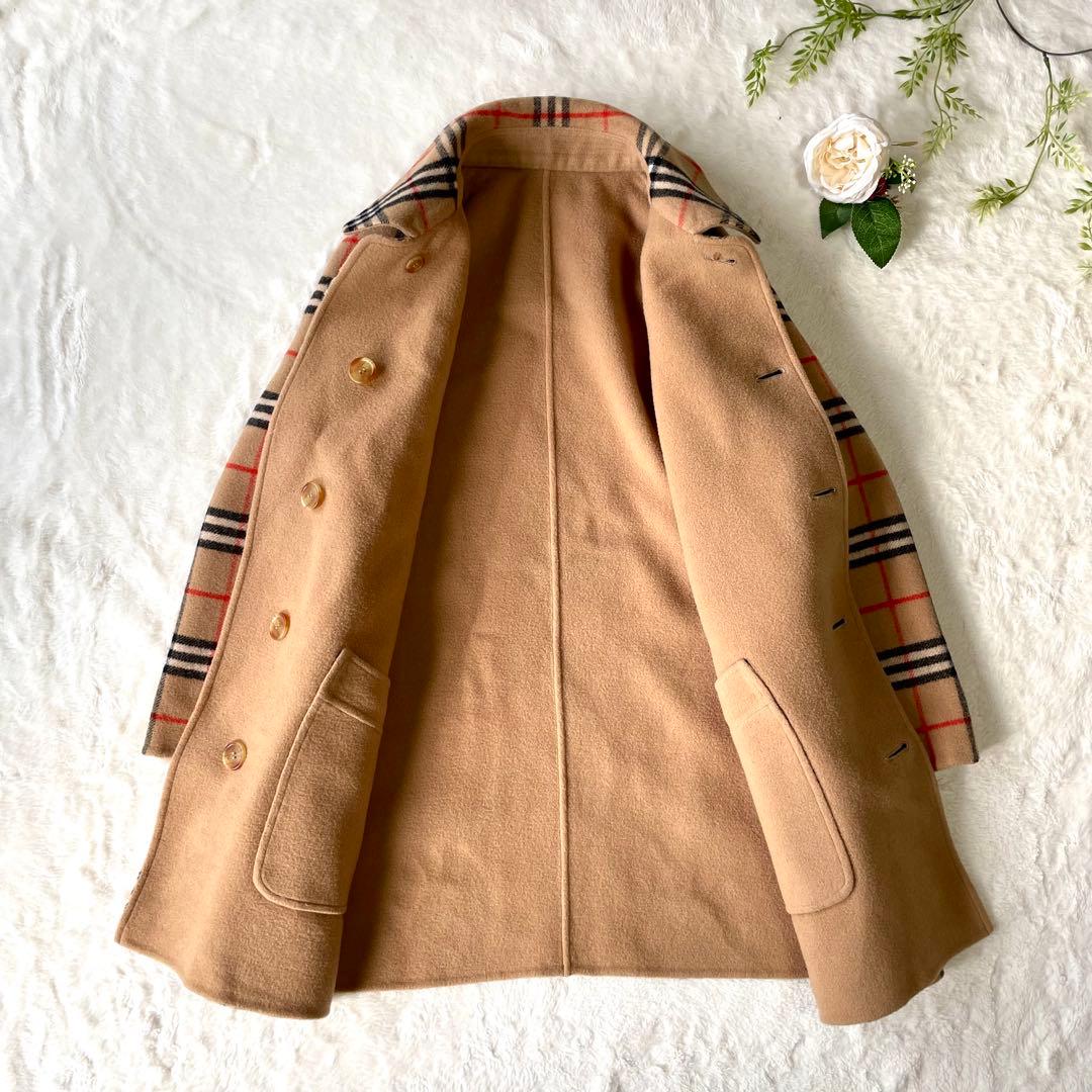Burberrys バーバリー リバーシブル ロングコート ノバチェック ウール