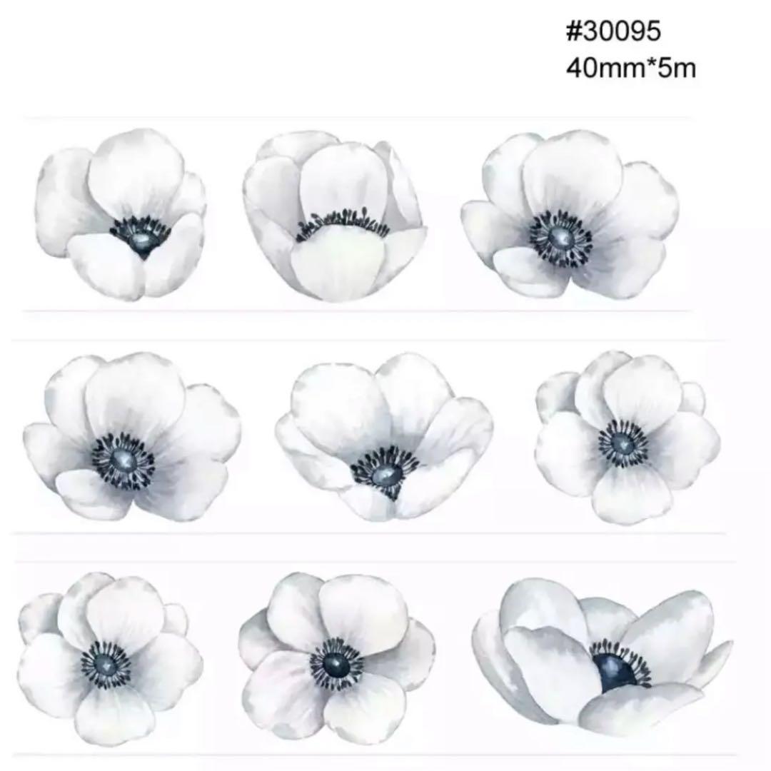 ▶︎import/海外マスキングテープ4本巻き売りセット/花/再入荷値下げ