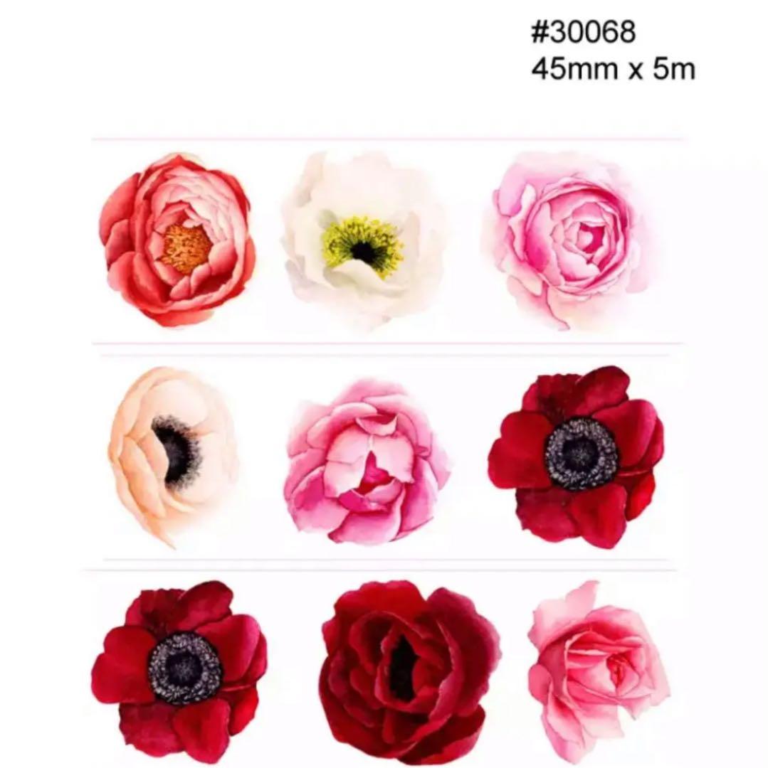 ▶︎import/海外マスキングテープ4本巻き売りセット/花/再入荷値下げ