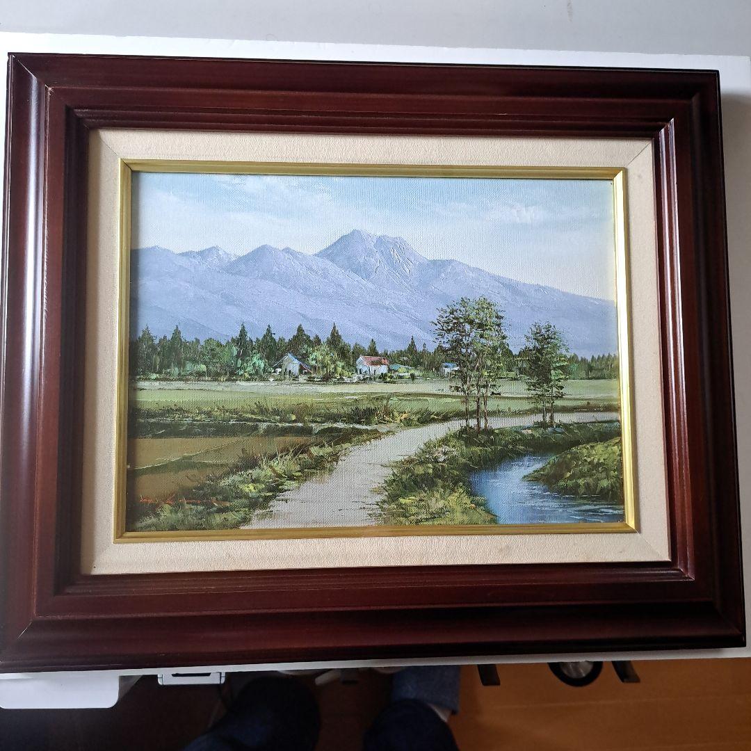 川島孝之　『浅間』F4油絵