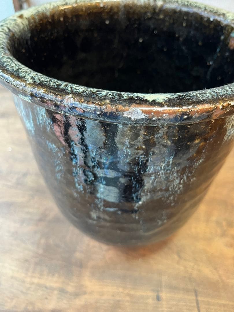 仙台　堤焼き　壺　⑤ 古民具　古雑貨　アンティーク