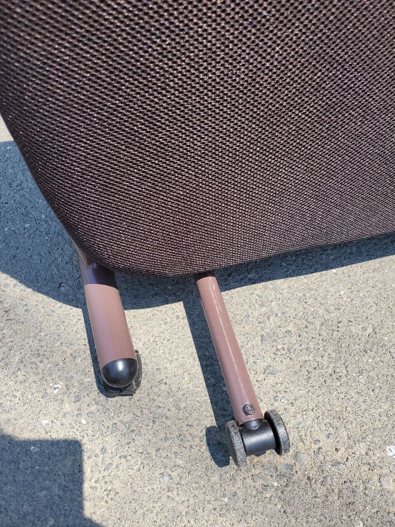 3台まとめて！折りたたみ式 リクライニングベッド ブラウン キャスター付き（③）