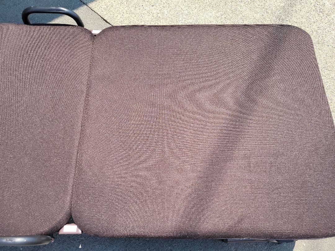 3台まとめて！折りたたみ式 リクライニングベッド ブラウン キャスター付き（③）