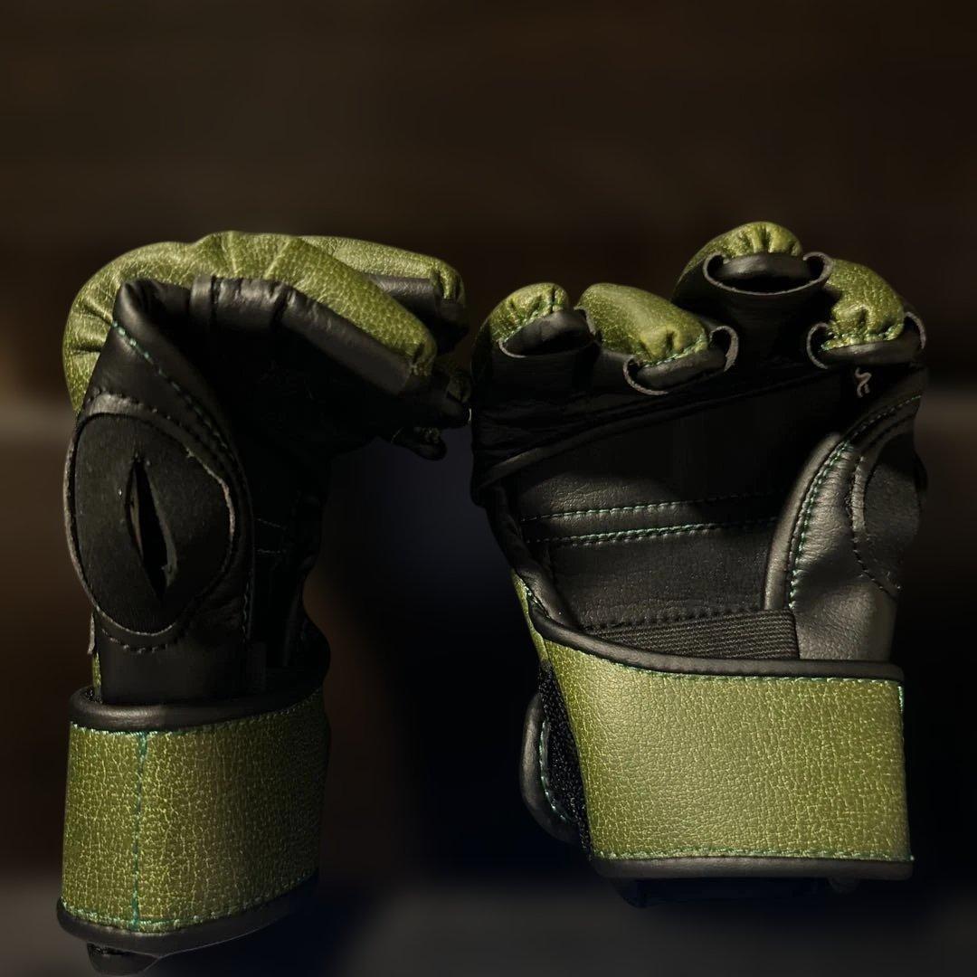 RIZIN ISAMI オープンフィンガーグローブ オリーブグリーン