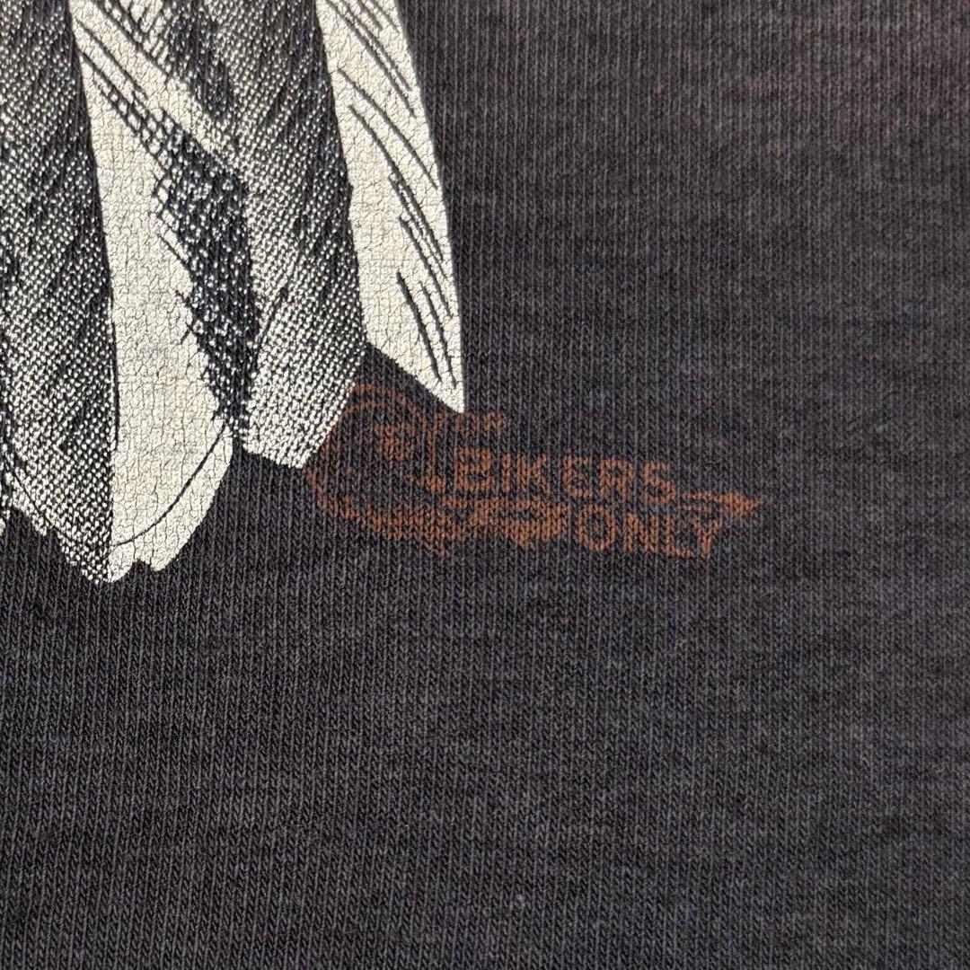 80s古着　ハーレーダビッドソン ノースリーブ　ポケット　両面プリントイーグル