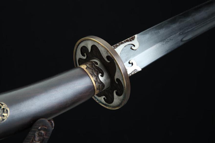 三色銅26寸火鱗神刀 模造刀 居合刀 武士道 武具 漢剣 唐刀 龍泉剣 手鍛造打