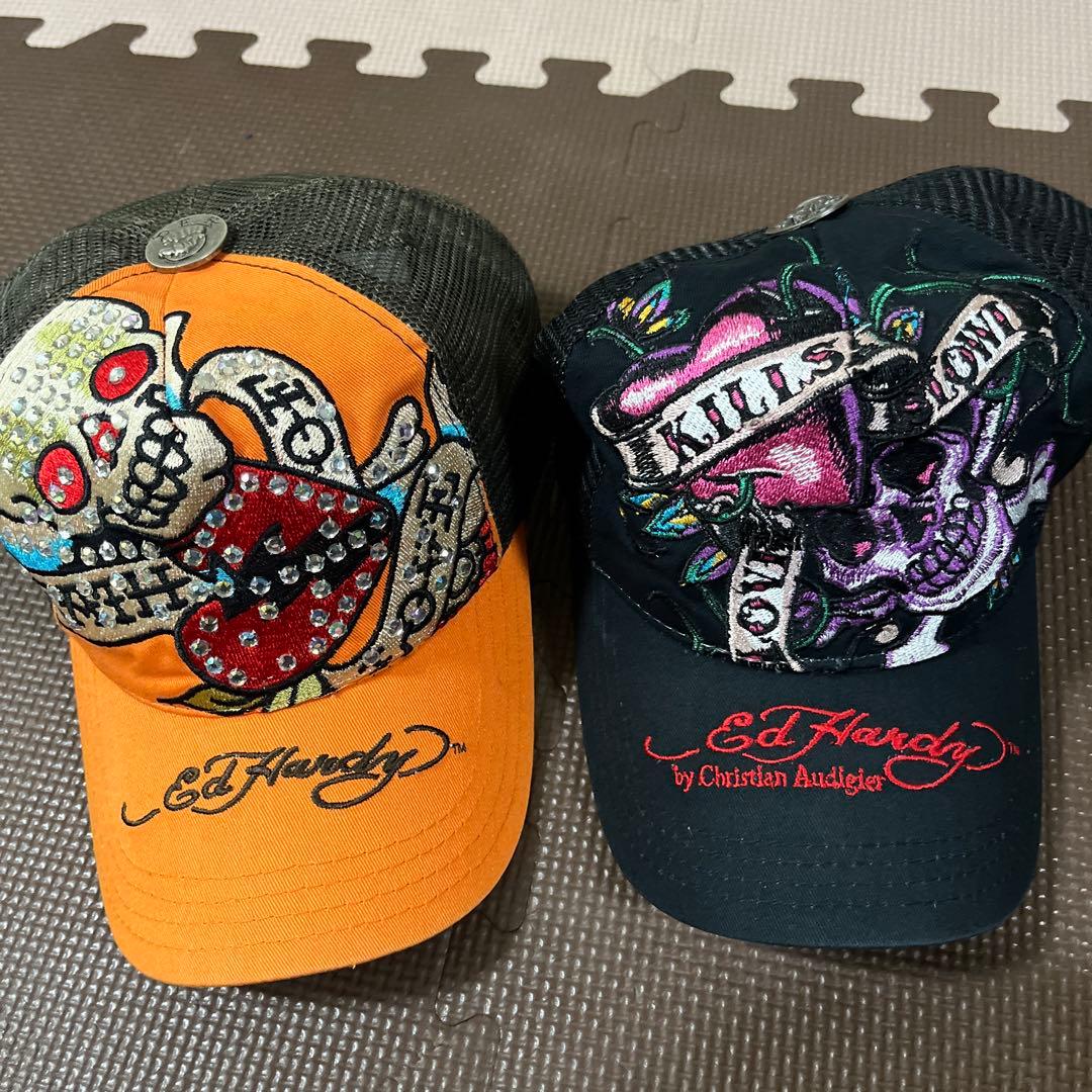Ed Hardy スカルデザインキャップ　ハワイ購入