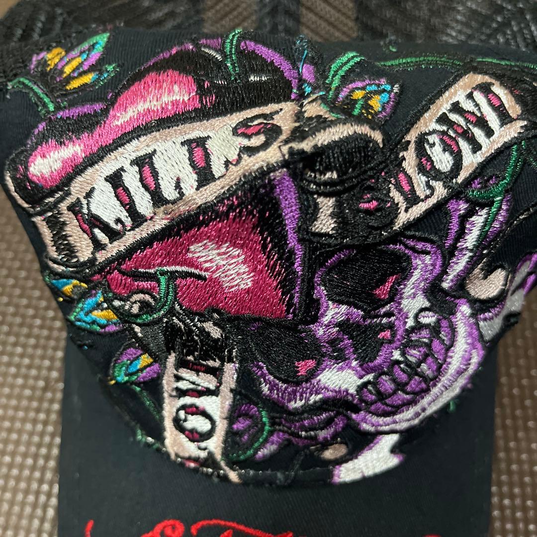 Ed Hardy スカルデザインキャップ　ハワイ購入