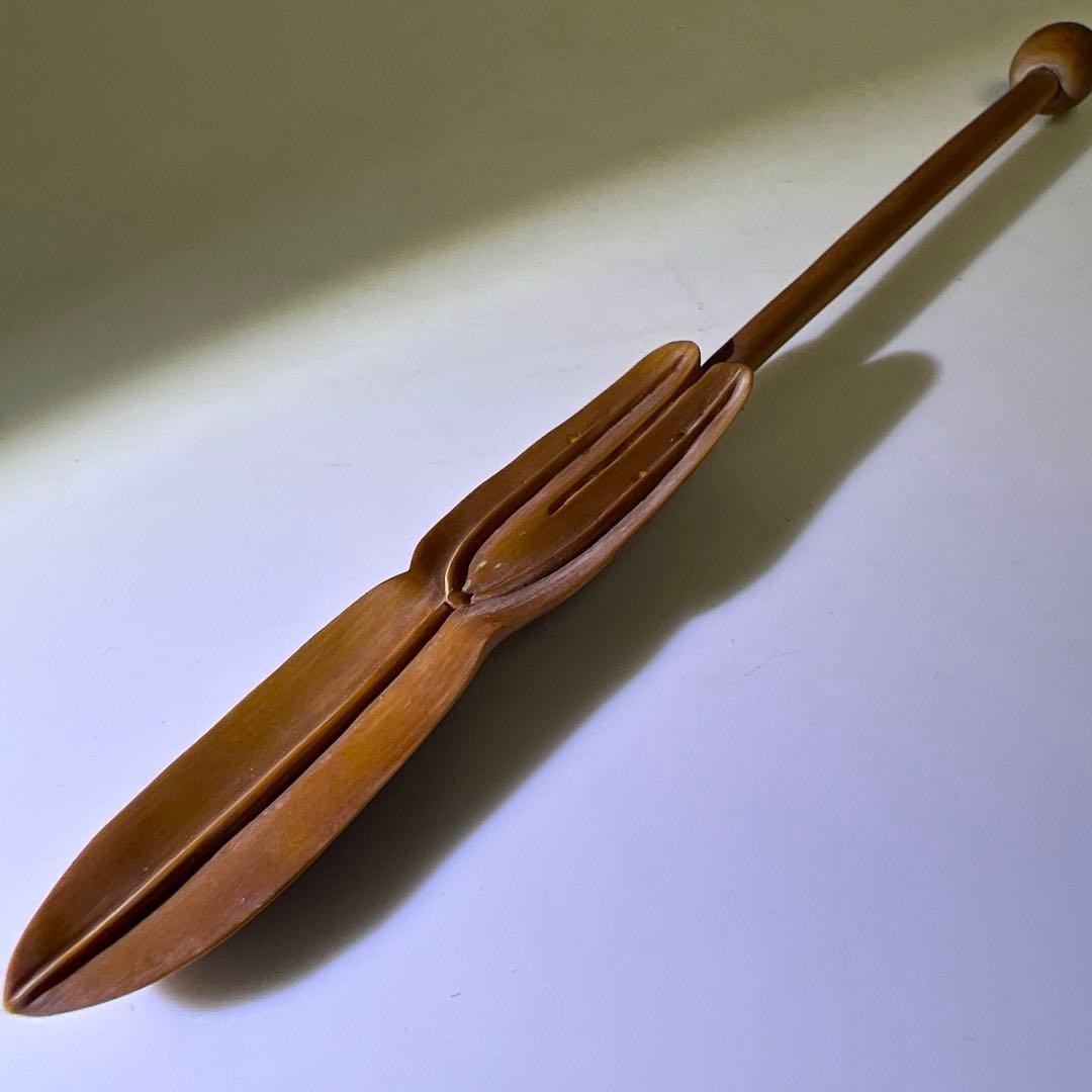 極上彫　極上茶杓　7g 東Y8-0113☆2Fトトチ