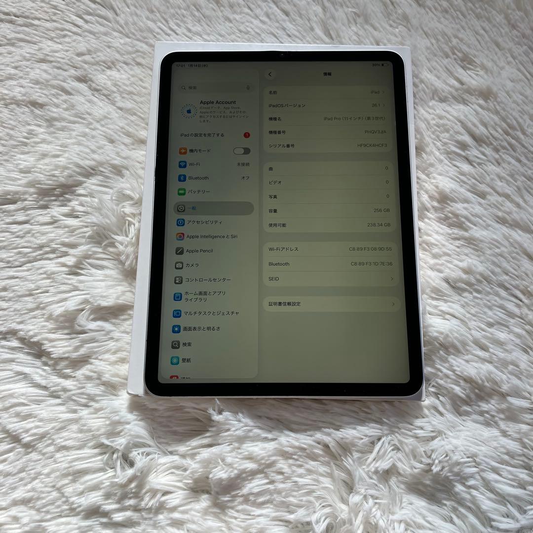【ラスト1台】iPad Pro 11インチ 第3世代 256GB 【すぐ発送】