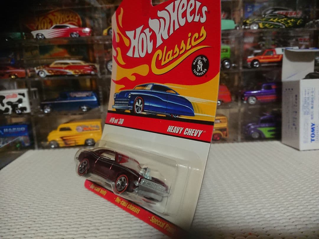 ホットウィール HEAVY CHEVY 主に台紙左、プラスチック左側劣化