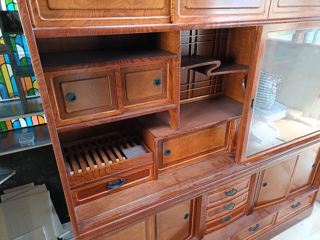 茶箪笥 木製ディスプレイキャビネット