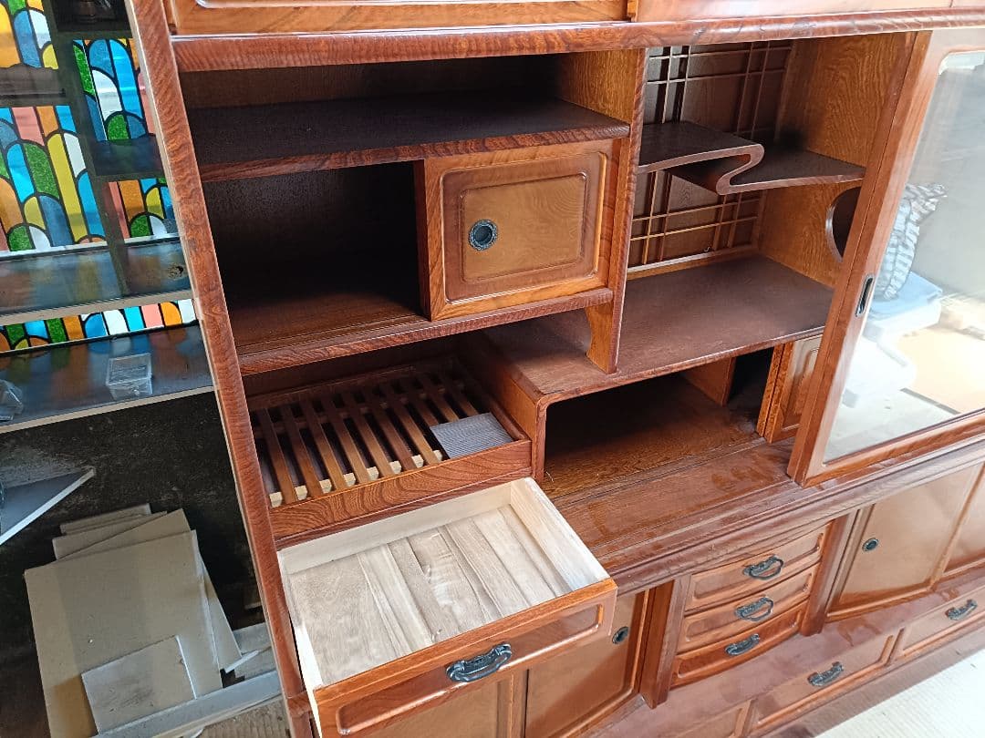 茶箪笥 木製ディスプレイキャビネット