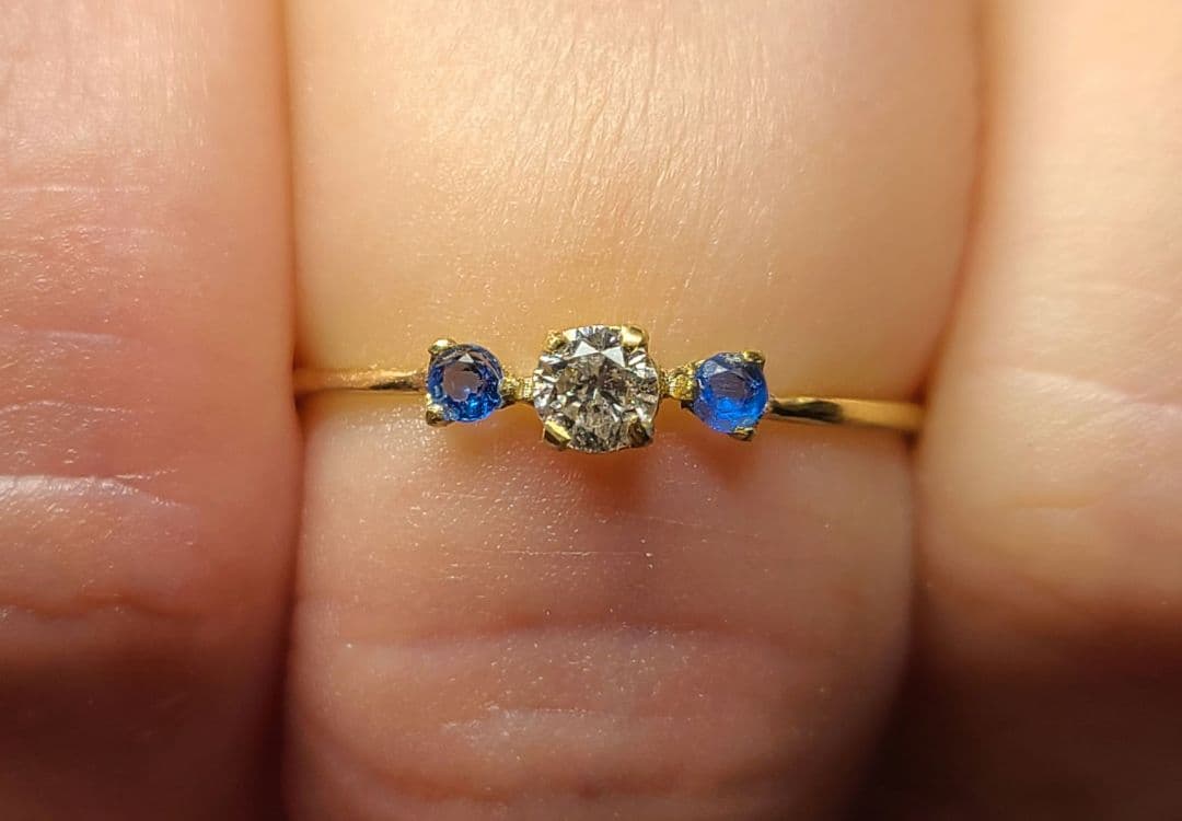 ¨̮こはる★ダイヤ&アウイナイト18金リング★