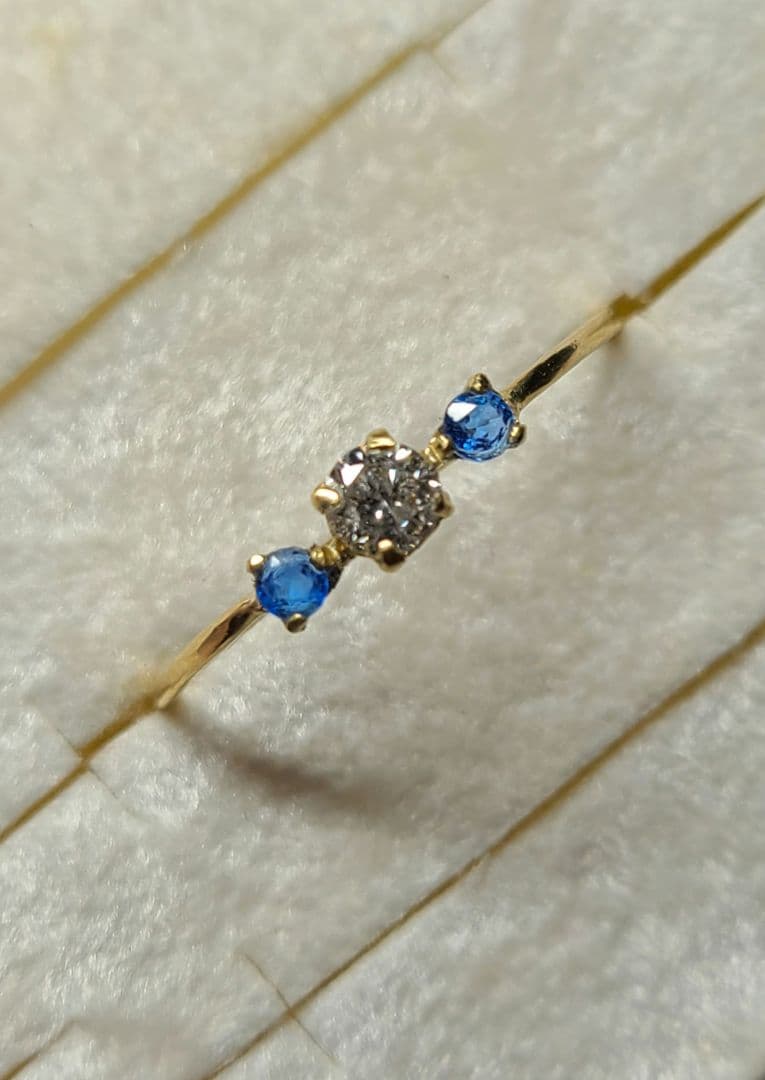 ¨̮こはる★ダイヤ&アウイナイト18金リング★