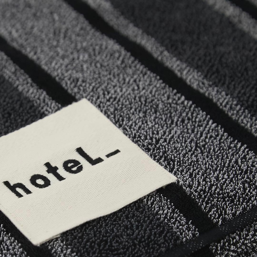 すぐ乾く吸水速乾「hotel_」のストライプ柄 サウナポンチョ