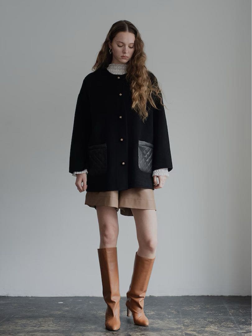 TREFLE＋1 トレフル ダブルフェイスウールコート