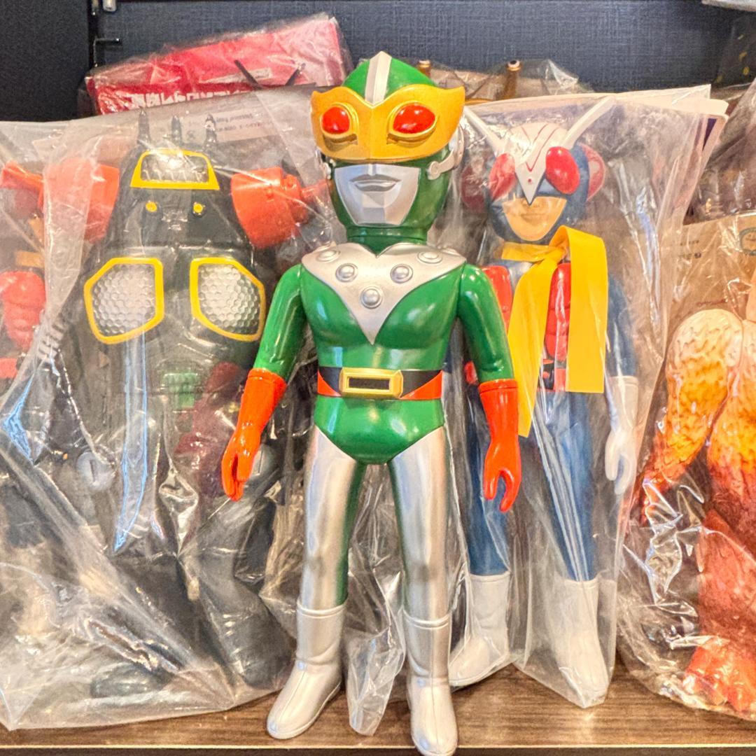 サンダーマスク　面取れ　当時物風　（ブルマァク・マルサン）