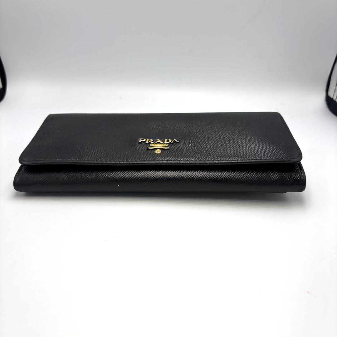 PRADA 長財布 サフィアーノレザー 黒 ロングウォレット レディース 本革