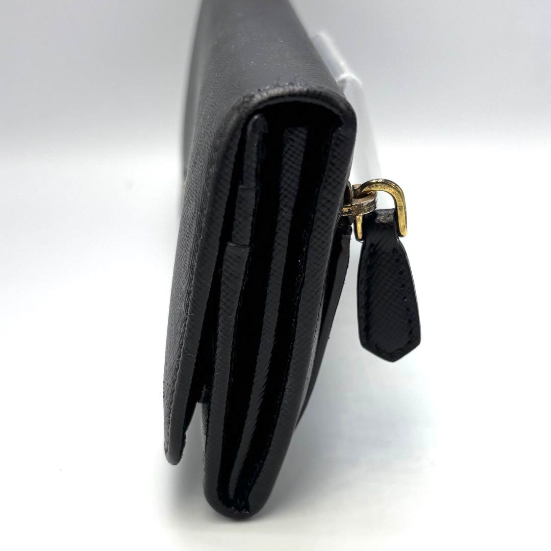 PRADA 長財布 サフィアーノレザー 黒 ロングウォレット レディース 本革