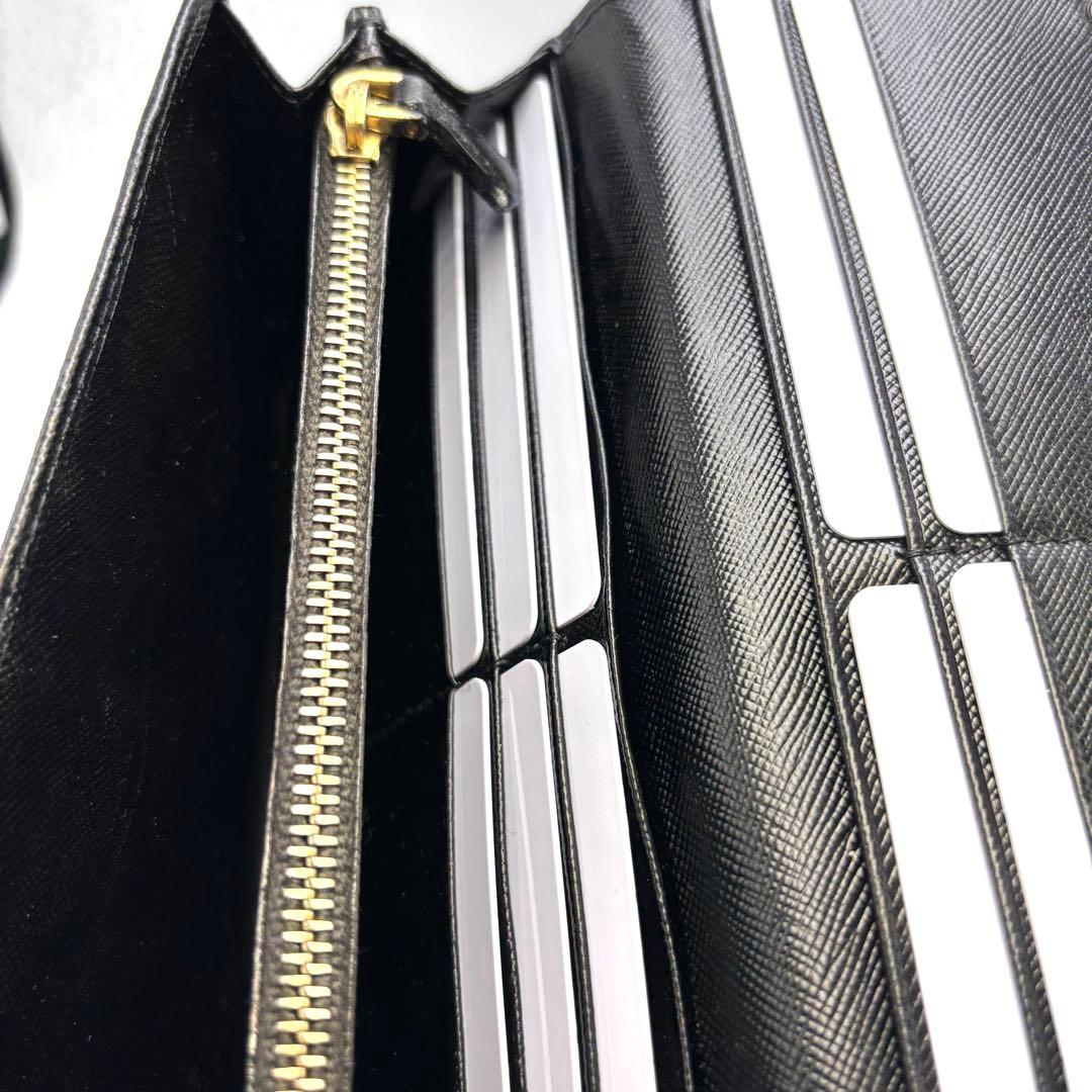 PRADA 長財布 サフィアーノレザー 黒 ロングウォレット レディース 本革