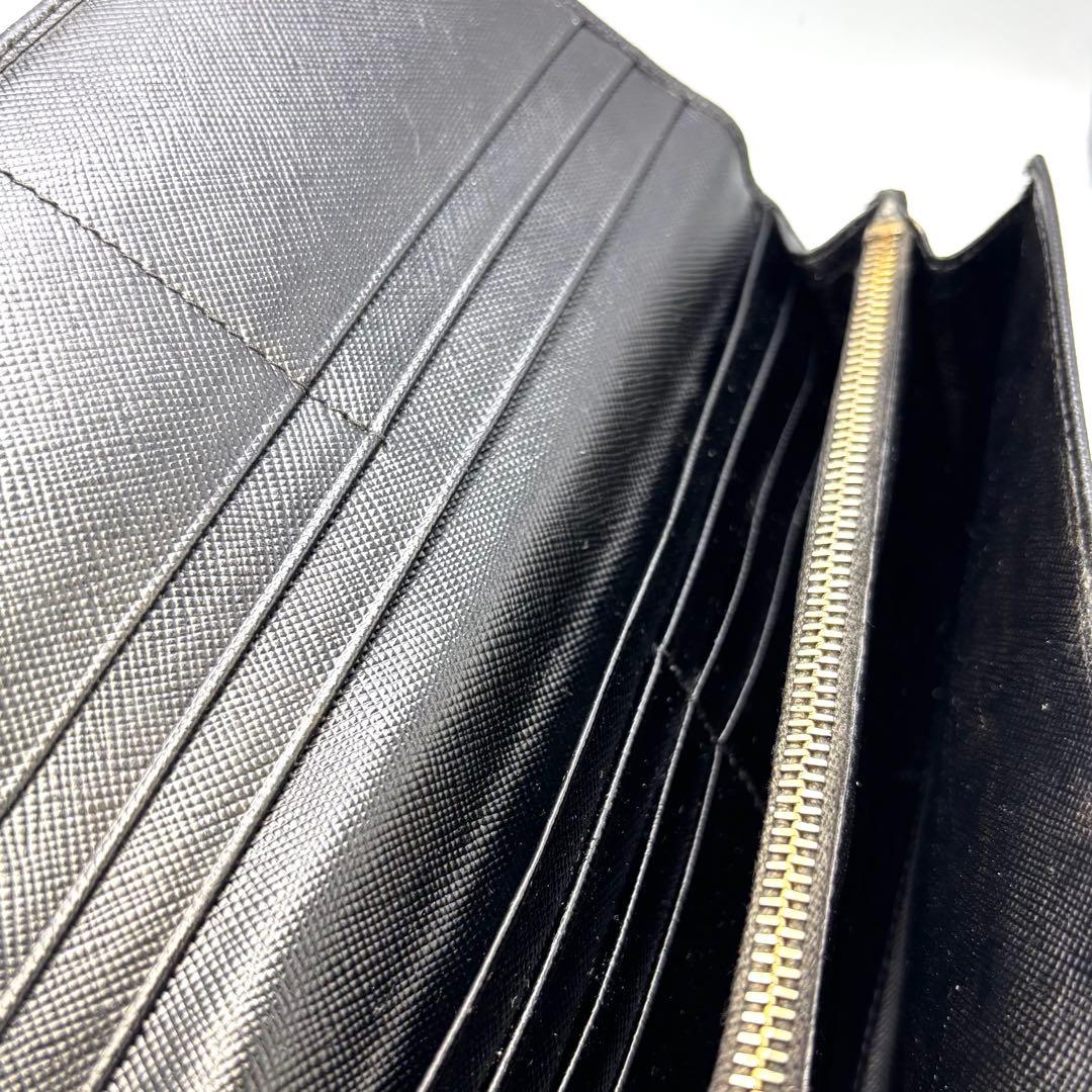 PRADA 長財布 サフィアーノレザー 黒 ロングウォレット レディース 本革