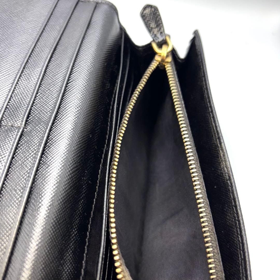 PRADA 長財布 サフィアーノレザー 黒 ロングウォレット レディース 本革