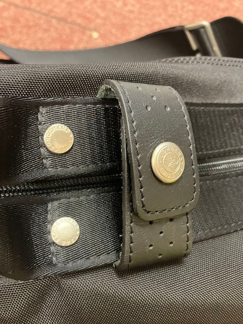 LONGCHAMP ブラック ボストンバッグ