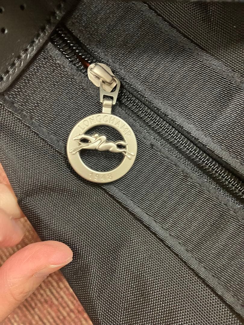 LONGCHAMP ブラック ボストンバッグ