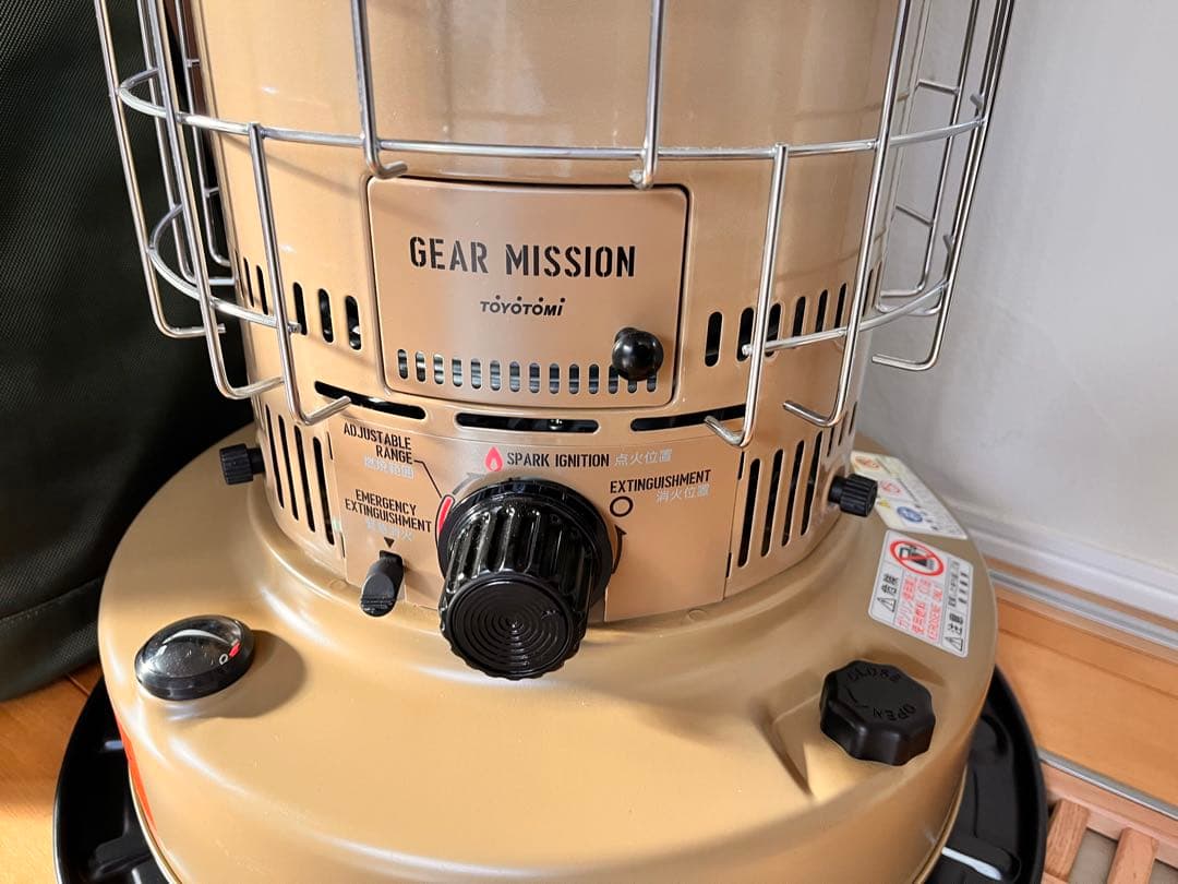 【美品】GEAR MISSION 石油ストーブ コヨーテブラウン 収納バッグ付き