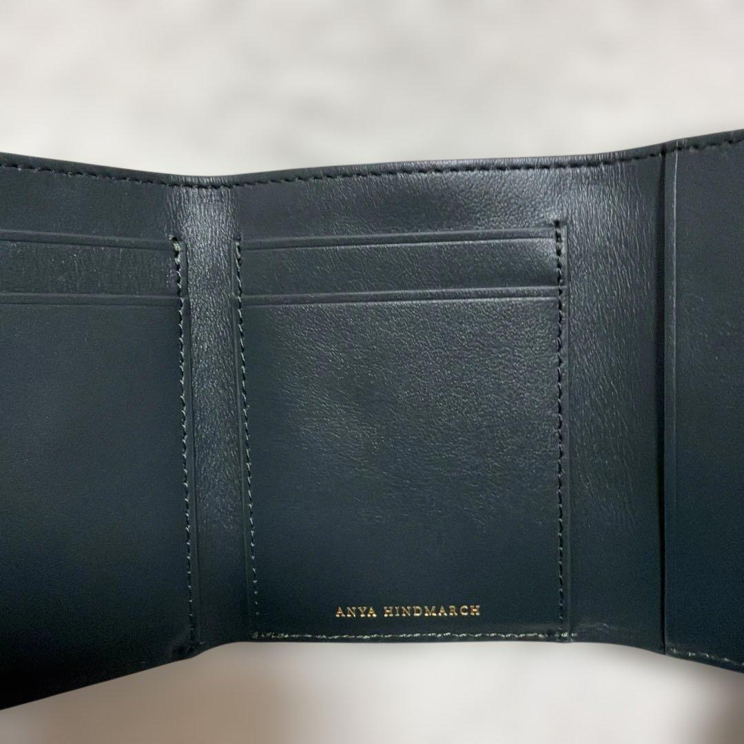 美品　ANYA HINDMARCH 蛇デザイン 三つ折り財布