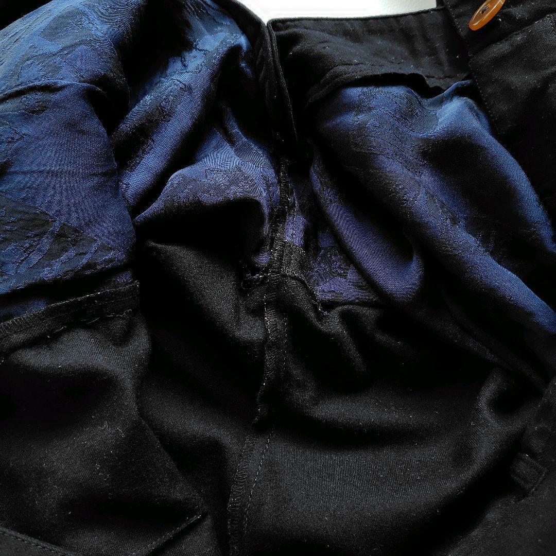 ヴィヴィアンウエストウッドマン 変形 リブ切り替えサルエルパンツ黒　L