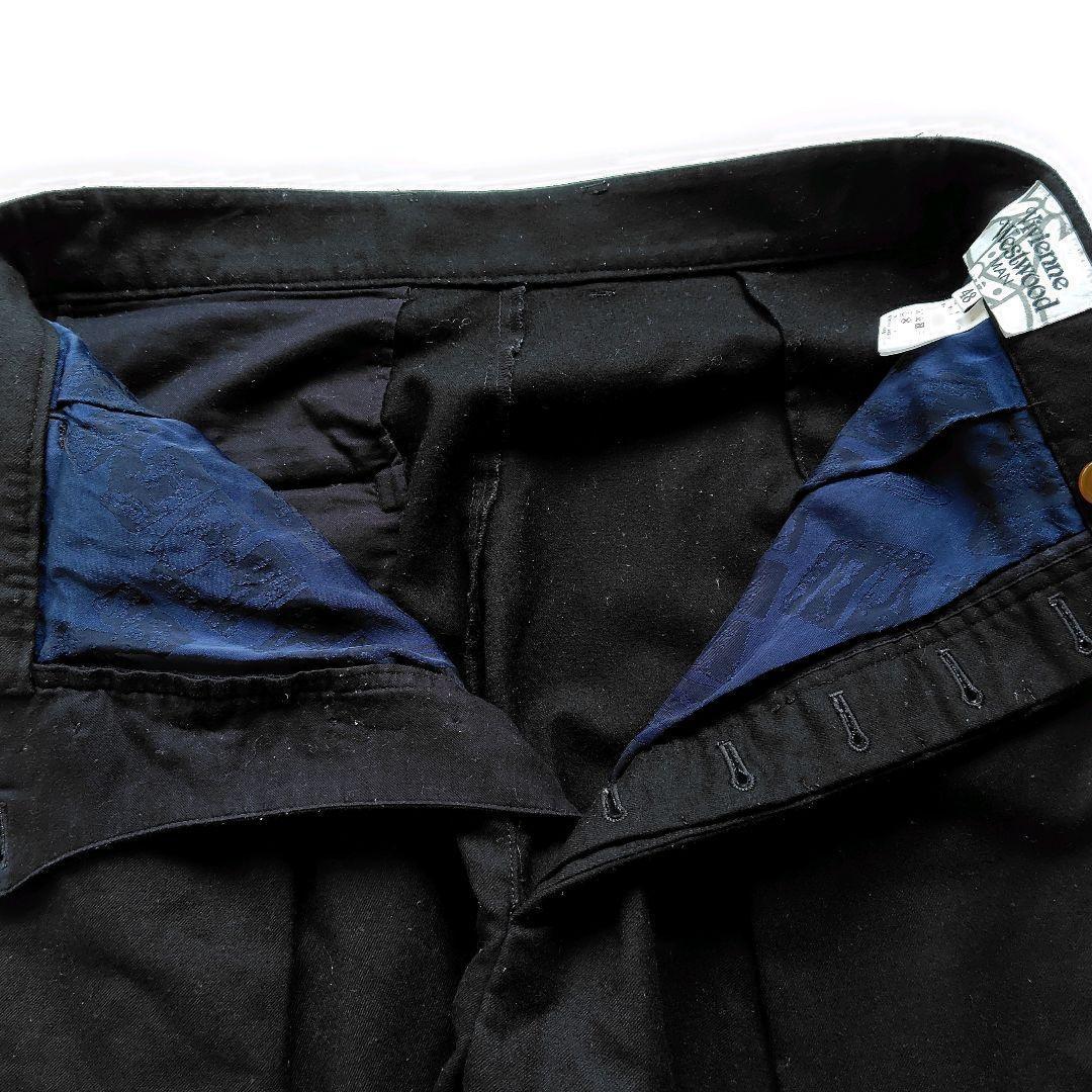 ヴィヴィアンウエストウッドマン 変形 リブ切り替えサルエルパンツ黒　L