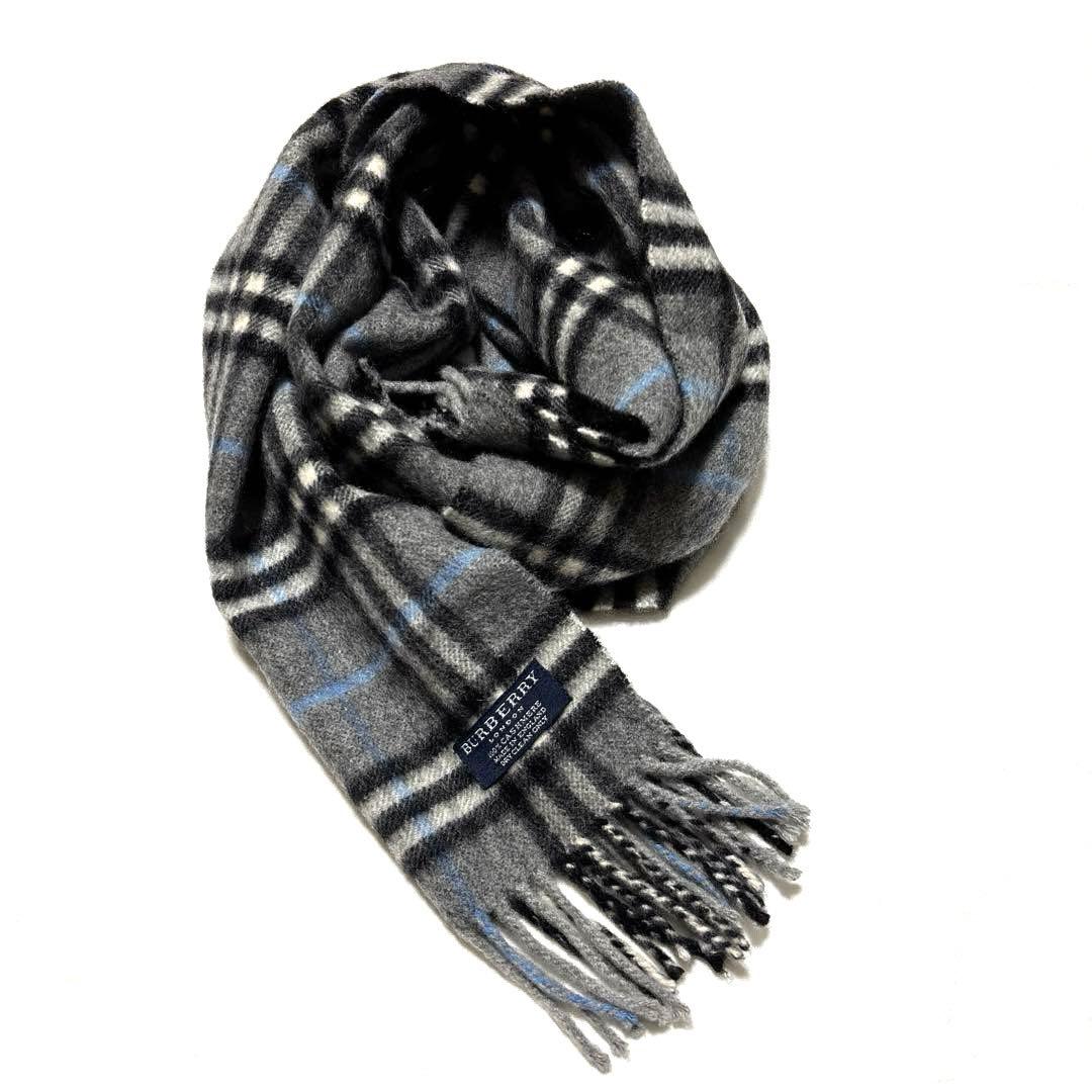 希少カラー✨バーバリー　マフラー　ノバチェック　カシミヤ100%　美品
