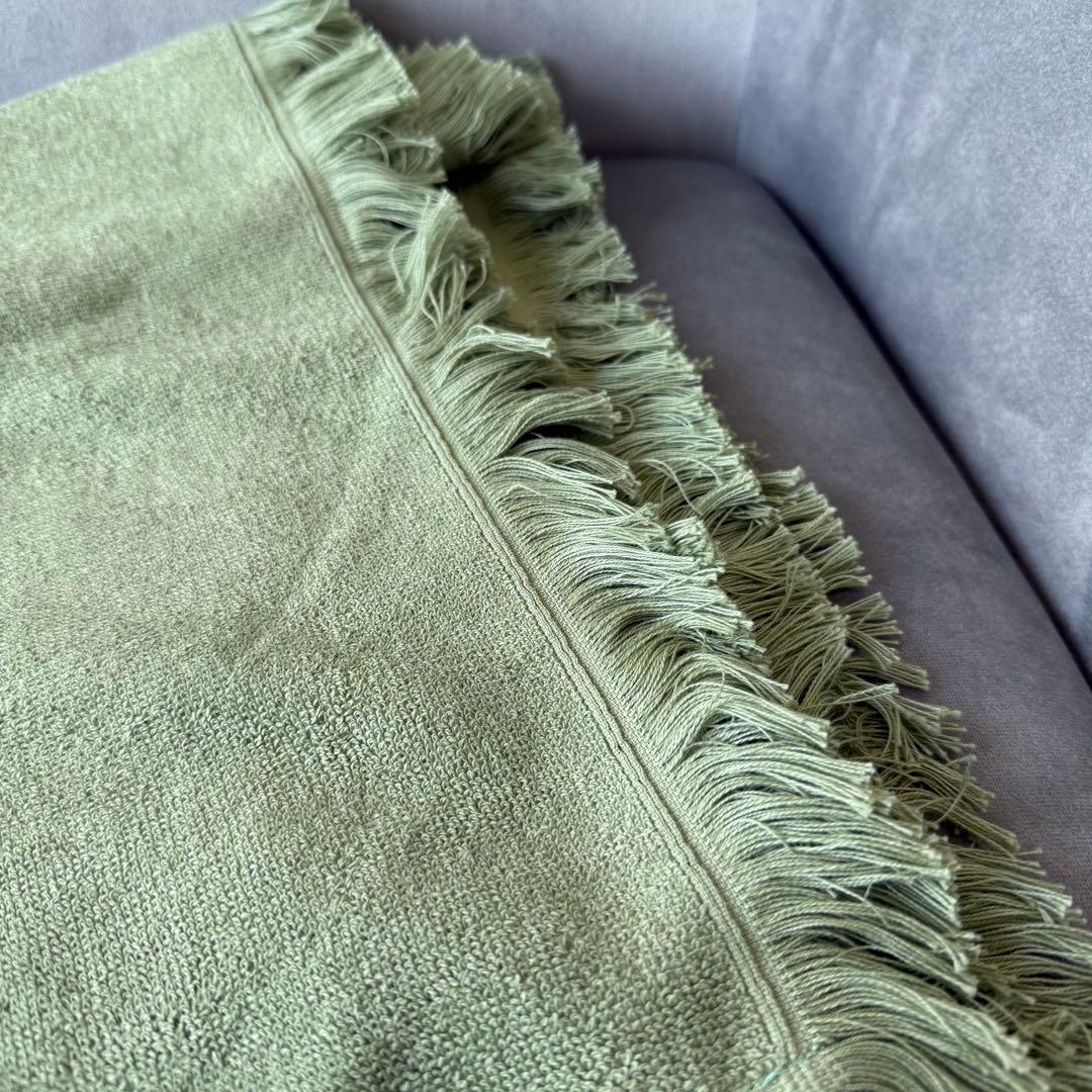 エルメス ヨッティング タラッサ ビーチタオル グリーン バスタオル 大判