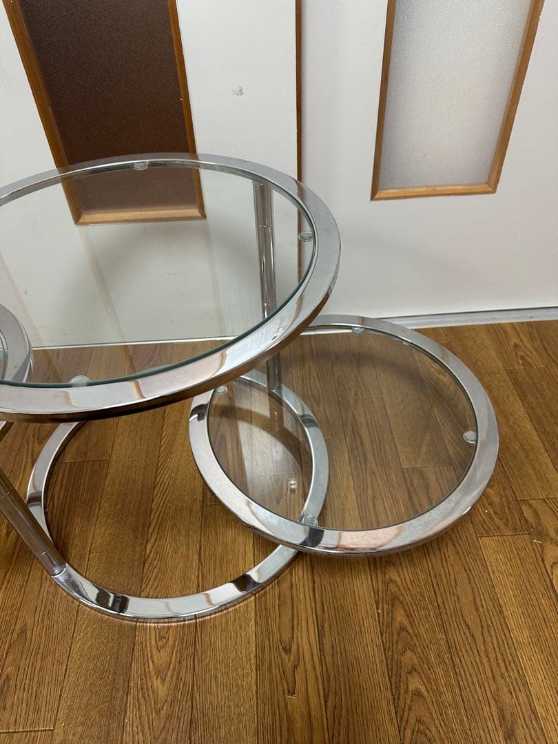 ミッドセンチュリー　丸型　ラウンドテーブル　ヴィンテージ　4段