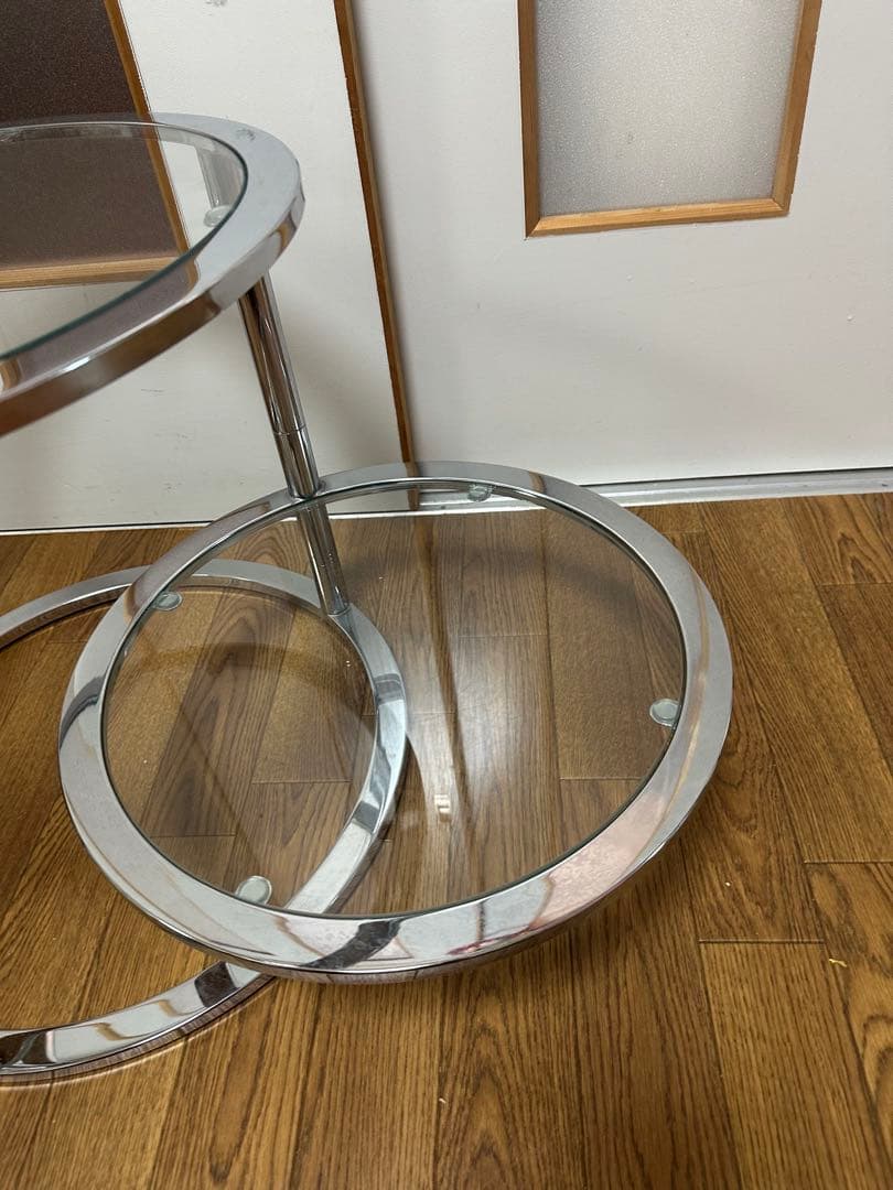 ミッドセンチュリー　丸型　ラウンドテーブル　ヴィンテージ　4段