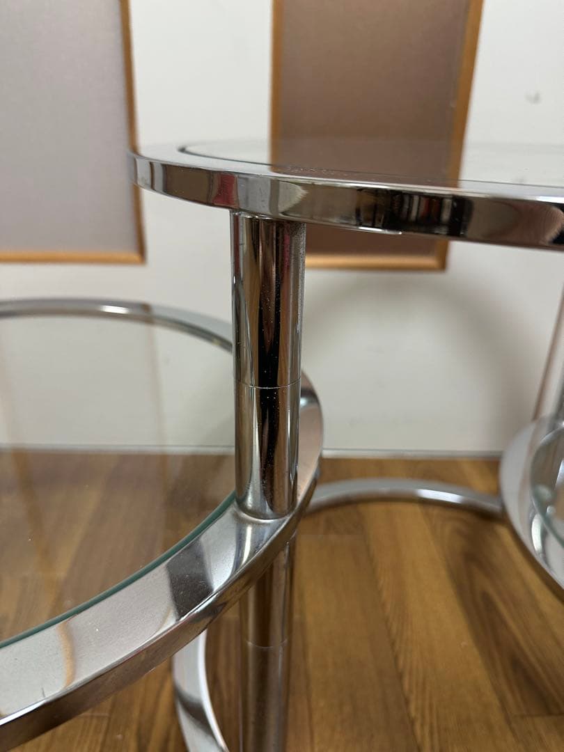 ミッドセンチュリー　丸型　ラウンドテーブル　ヴィンテージ　4段