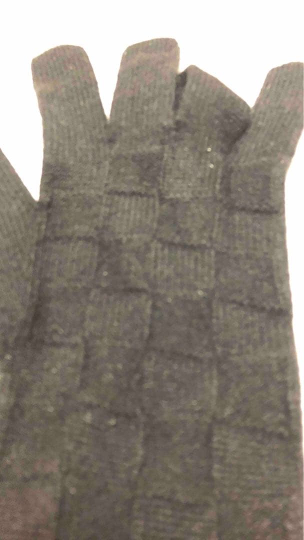 手袋　ルイヴィトン　黒　ダミエ　カシミヤ