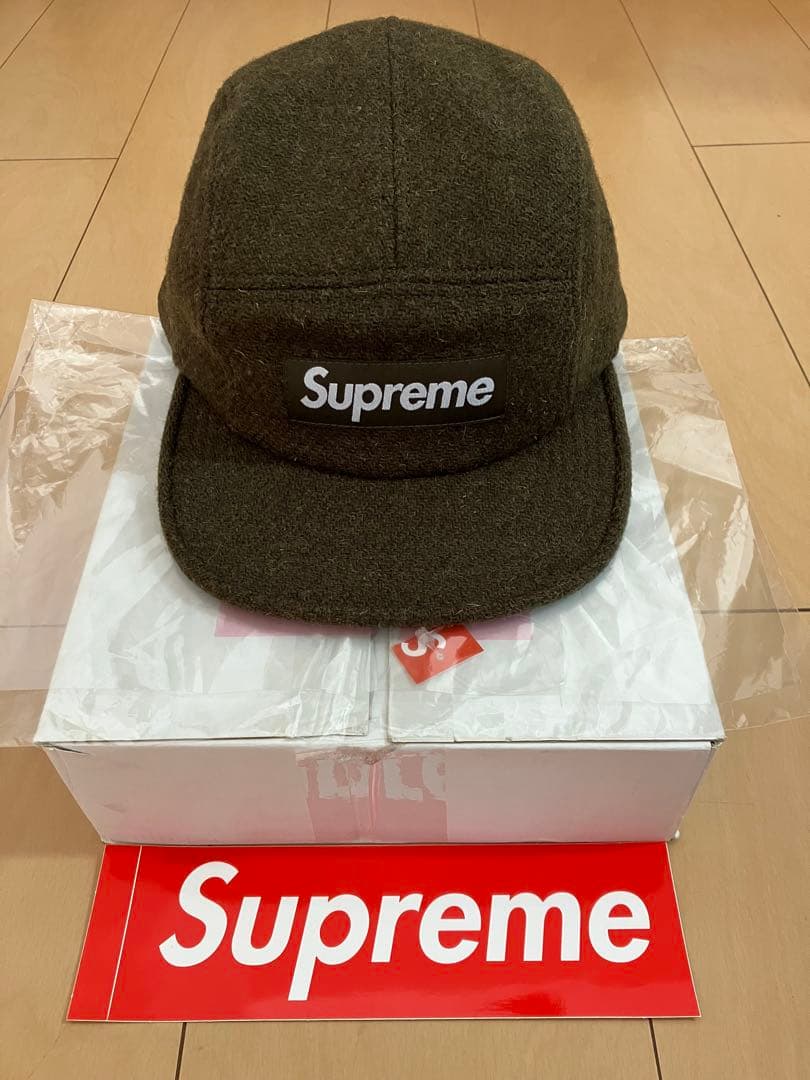 Supreme × Harris Tweed ボックスロゴ キャンプキャップ
