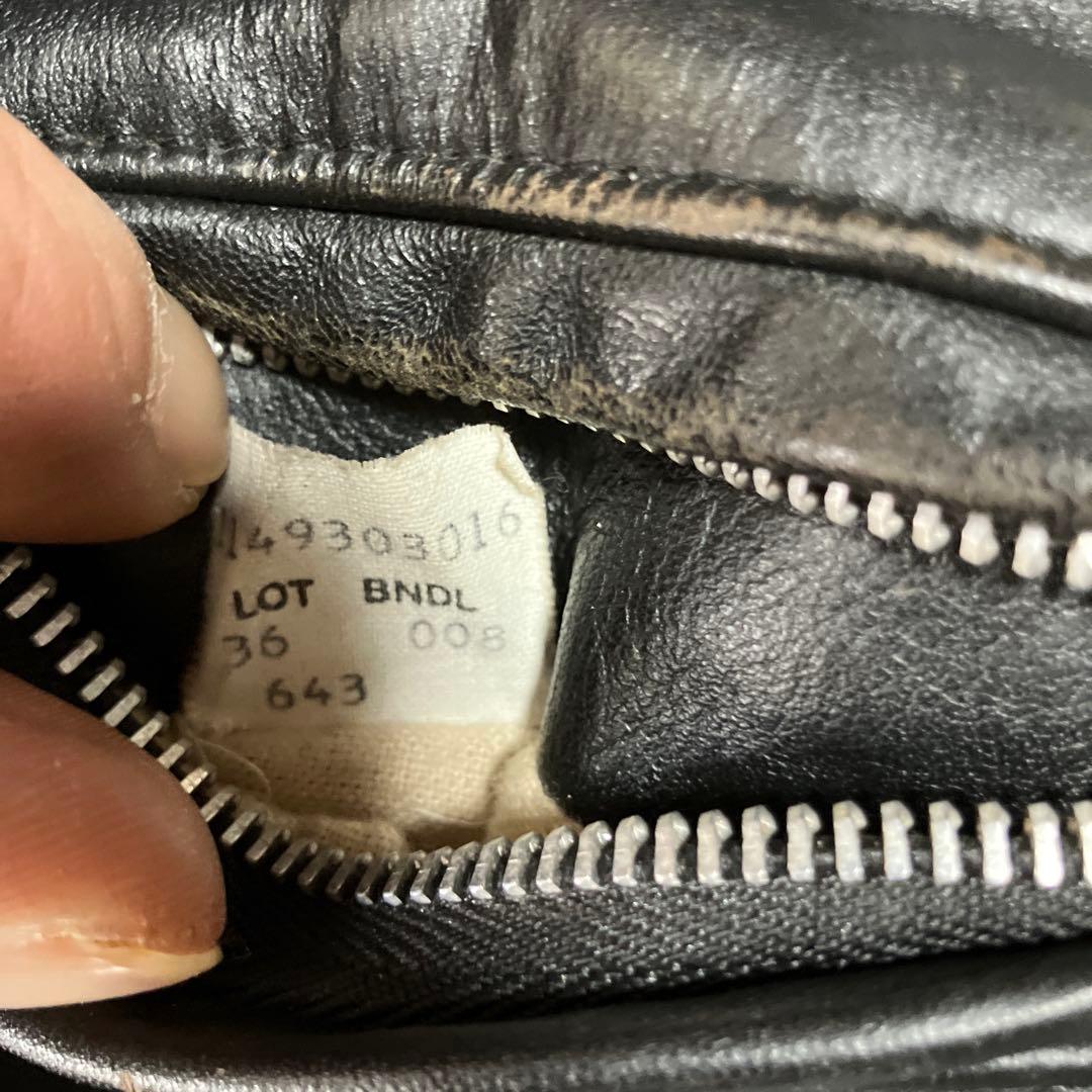 schott サイズ36茶芯 ブラックレザーシングルライダースジャケット