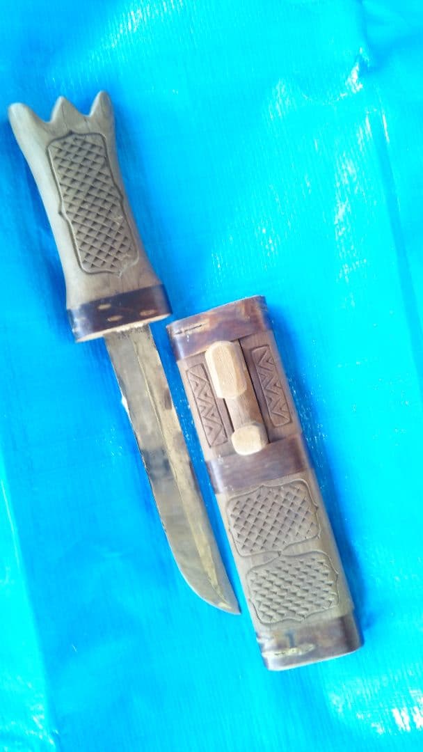 イリマキリ　アイヌ伝統民具　　 　　皮はぎ小刀　タシロ