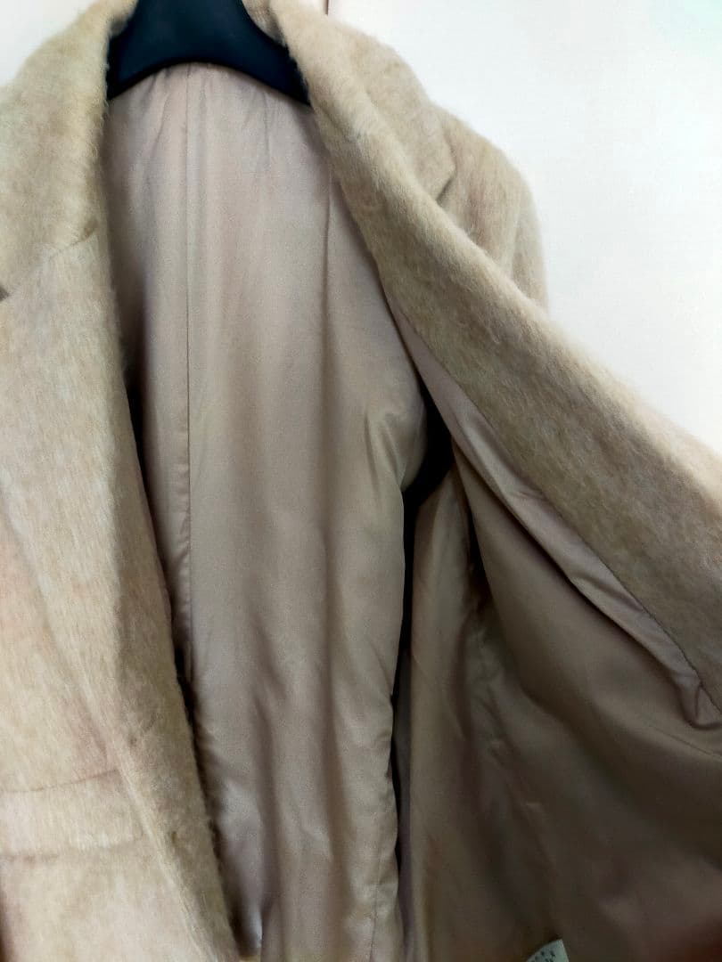 Basement online モヘアシャギージャケットコート　ベージュ