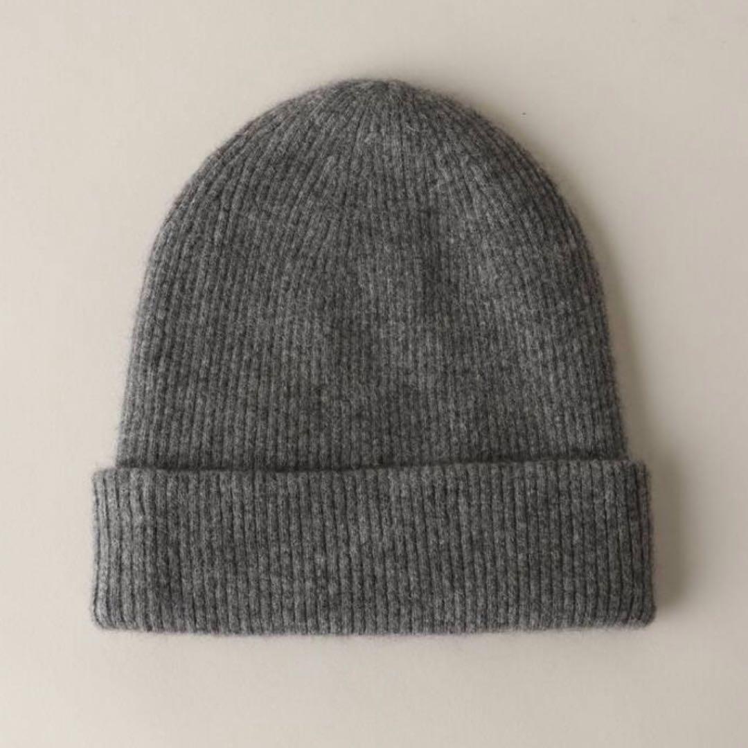 Plage fluffy beanieグレー美品　プラージュニットビーニー今期
